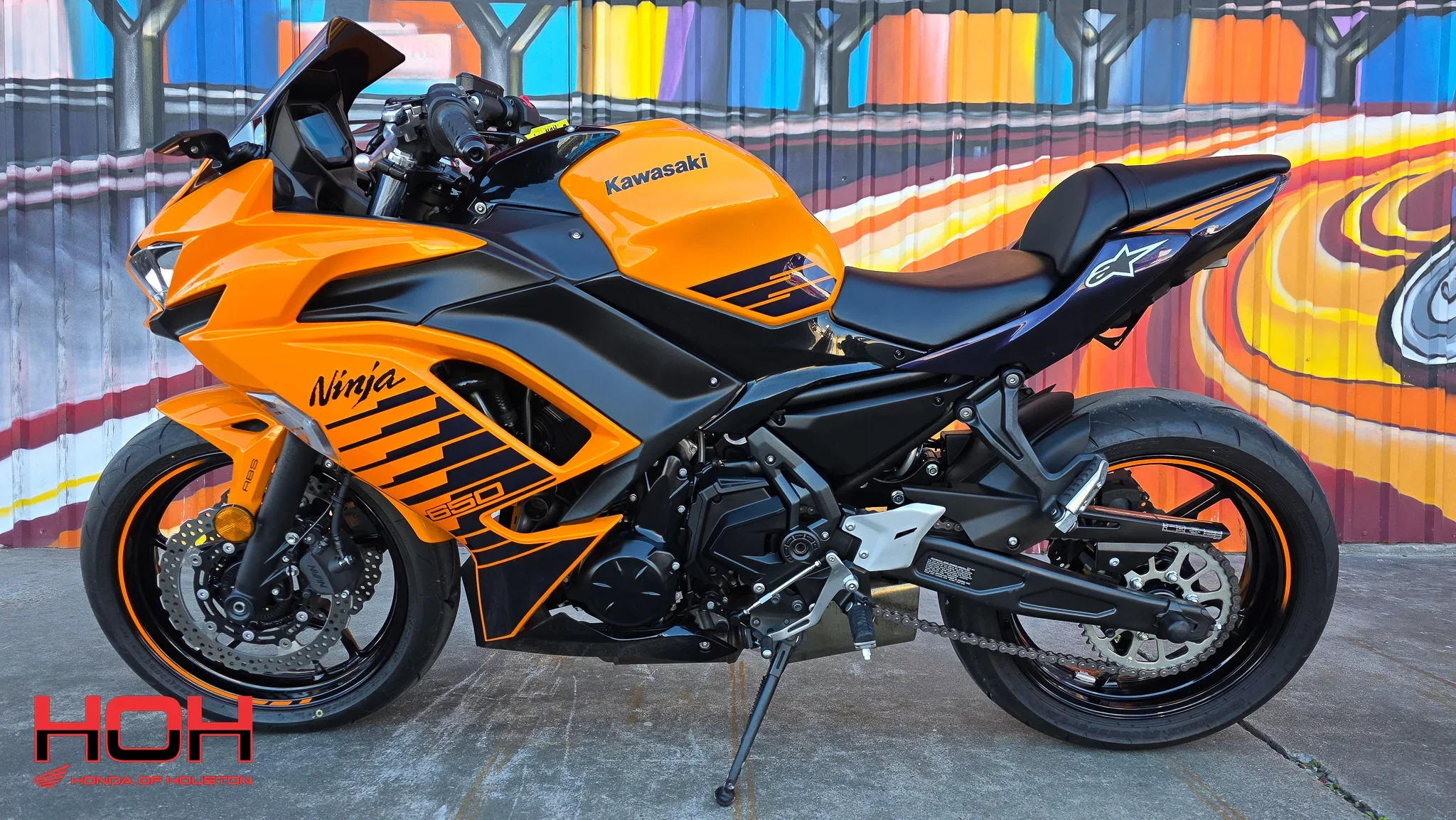 2025 KAWASAKI Ninja 650 ABS in Candy Steel Furnace Orange/Metallic Spark Black/Metallic Royal Purple - view 5
